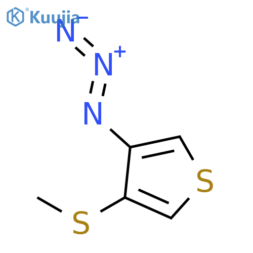 Thiophene, 3-azido-4-(methylthio)- structure