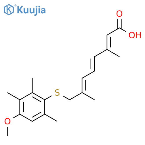 (2E,4E,6E)-8-[(4-methoxy-2,3,6-trimethylphenyl)sulfanyl]-3,7-dimethylocta-2,4,6-trienoic acid structure