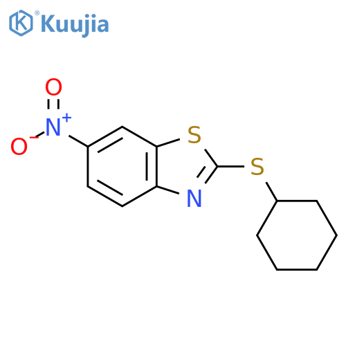 2-(Cyclohexylthio)-6-nitro-1,3-benzothiazole structure