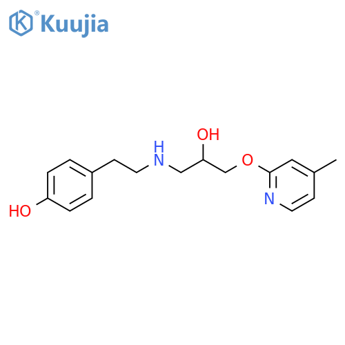 Phenol, 4-[2-[[2-hydroxy-3-[(4-methyl-2-pyridinyl)oxy]propyl]amino]ethyl]- structure