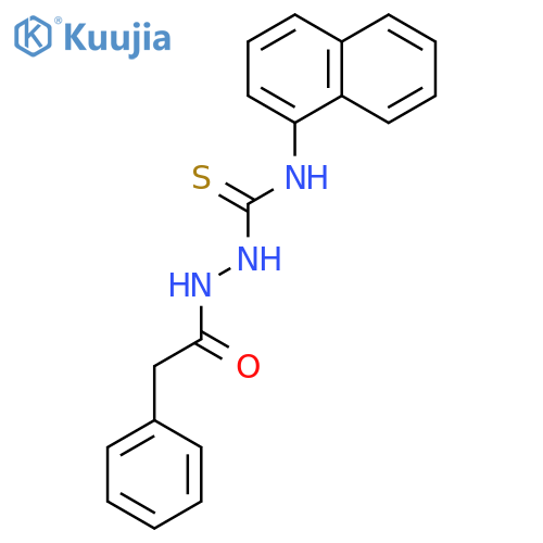 Benzeneacetic acid, 2-[(1-naphthalenylamino)thioxomethyl]hydrazide structure
