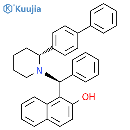 2-Naphthalenol,1-[(S)-[(2R)-2-[1,1'-biphenyl]-4-yl-1-piperidinyl]phenylmethyl]- structure