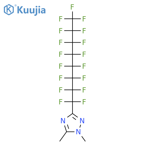 1H-1,2,4-TRIAZOLE, 3-(HEPTADECAFLUOROOCTYL)-1,5-DIMETHYL- structure