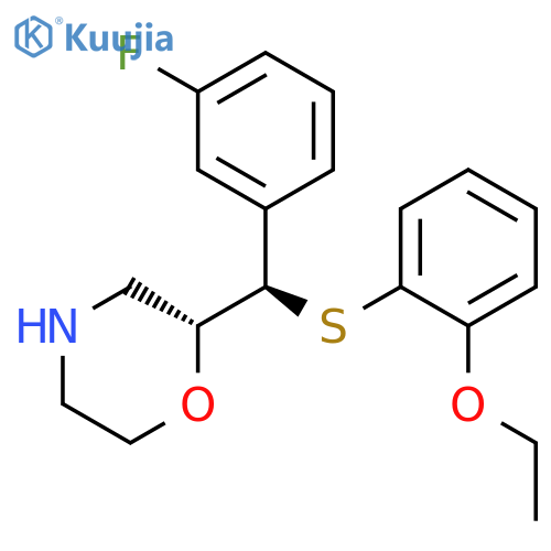 MORPHOLINE, 2-[(R)-[(2-ETHOXYPHENYL)THIO](3-FLUOROPHENYL)METHYL]-, (2R)- structure