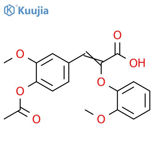 2-Propenoic acid,3-[4-(acetyloxy)-3-methoxyphenyl]-2-(2-methoxyphenoxy)- structure