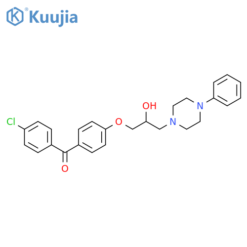 1-4-(4-chlorobenzoyl)phenoxy-3-(4-phenylpiperazin-1-yl)propan-2-ol structure