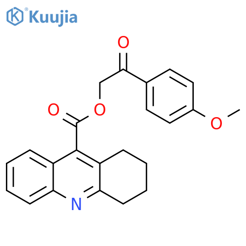 2-(4-methoxyphenyl)-2-oxoethyl 1,2,3,4-tetrahydroacridine-9-carboxylate structure