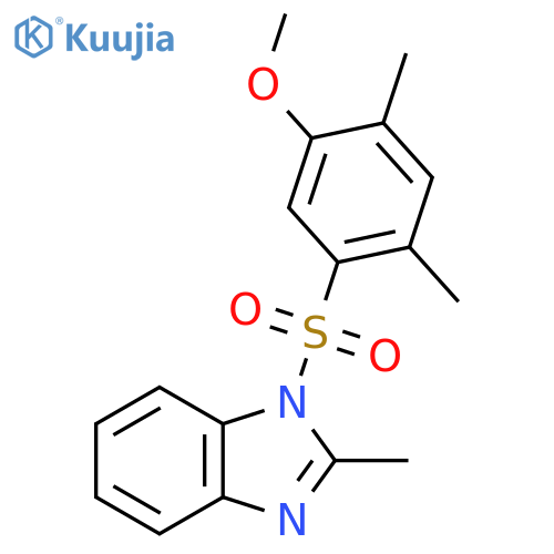 1-(5-methoxy-2,4-dimethylbenzenesulfonyl)-2-methyl-1H-1,3-benzodiazole structure