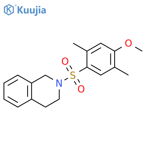 2-(4-methoxy-2,5-dimethylbenzenesulfonyl)-1,2,3,4-tetrahydroisoquinoline structure