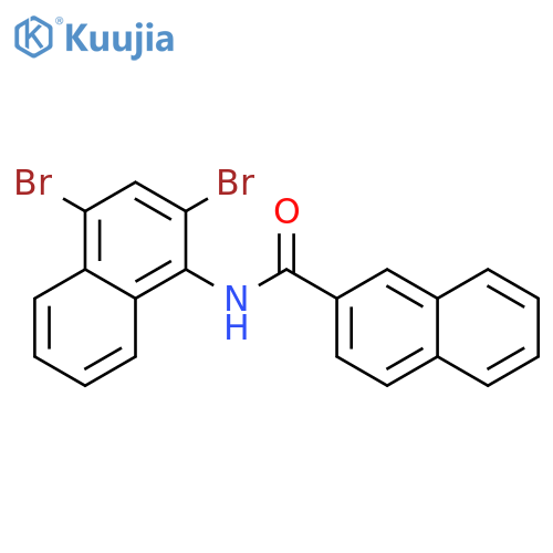N-(2,4-Dibromonaphthalen-1-yl)naphthalene-2-carboxamide structure