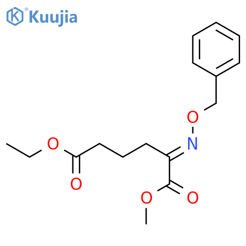 Hexanedioic acid, 2-[(phenylmethoxy)imino]-, 6-ethyl 1-methyl ester structure
