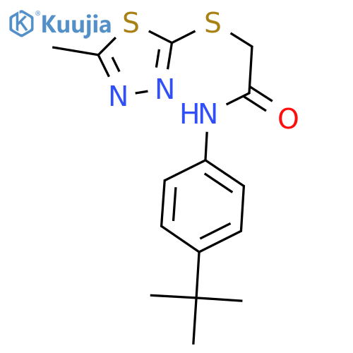 N-(4-tert-butylphenyl)-2-[(5-methyl-1,3,4-thiadiazol-2-yl)sulfanyl]acetamide structure