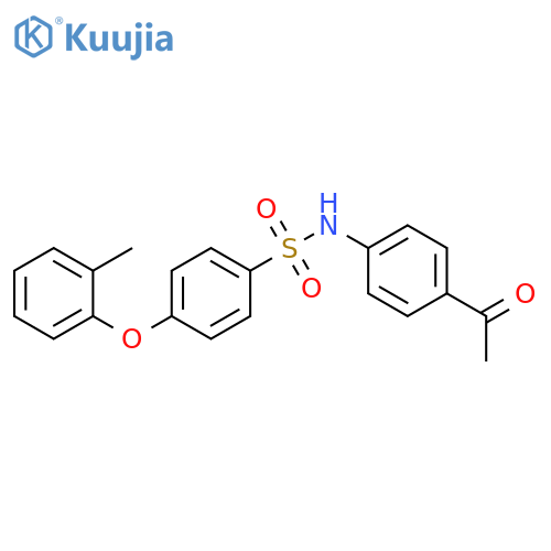 N-(4-acetylphenyl)-4-(2-methylphenoxy)benzene-1-sulfonamide structure