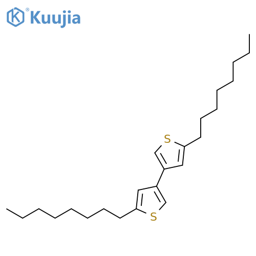 3,3'-Bithiophene, 5,5'-dioctyl- structure