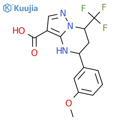 5-(3-Methoxyphenyl)-7-(trifluoromethyl)-4,5,6,7-tetrahydropyrazolo1,5-apyrimidine-3-carboxylic Acid structure