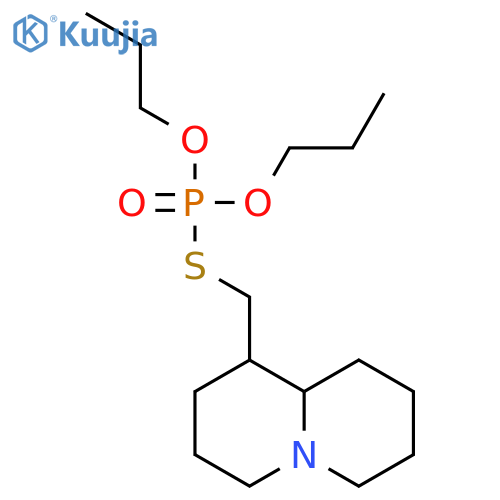S-[(1S,9aR)-octahydro-2H-quinolizin-1-ylmethyl] O,O-dipropyl phosphorothioate structure