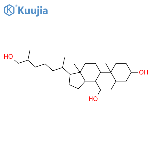 (25R)-5β-Cholestane-3α,7α,26-triol structure