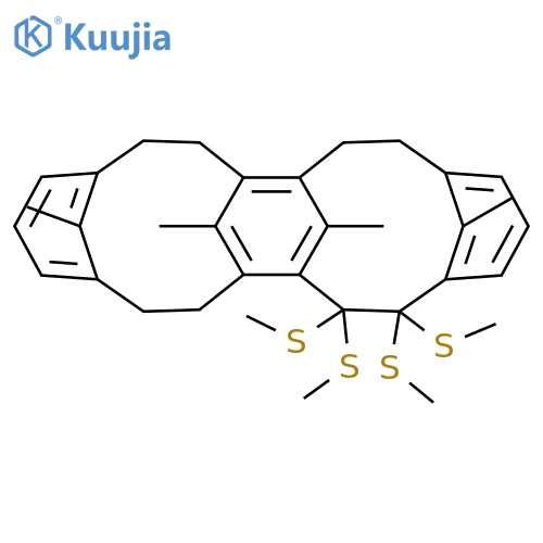PENTACYCLO[11.9.1.12,12.15,9.116,20]HEXACOSA-1,5,7,9(26),12(25),13(23),16,18,20(24)-NONAENE, 23,24,25,26-TETRAMETHYLTETRAKIS(METHYLTHIO)- structure