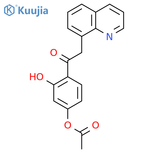 ETHANONE, 1-[4-(ACETYLOXY)-2-HYDROXYPHENYL]-2-(8-QUINOLINYL)- structure