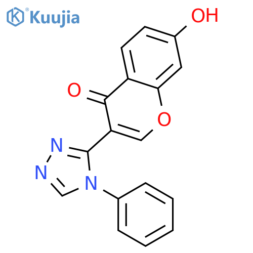 4H-1-Benzopyran-4-one, 7-hydroxy-3-(4-phenyl-4H-1,2,4-triazol-3-yl)- structure