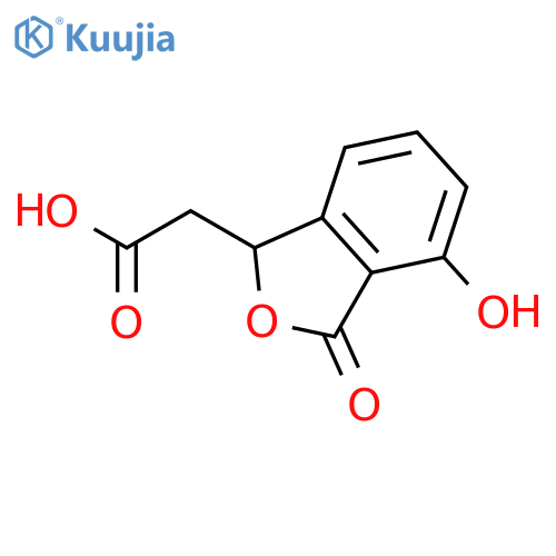 (4-hydroxy-3-oxo-1,3-dihydro-2-benzofuran-1-yl)acetic acid structure