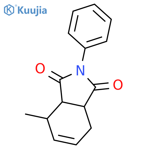 1H-Isoindole-1,3(2H)-dione, 3a,4,7,7a-tetrahydro-4-methyl-2-phenyl- structure