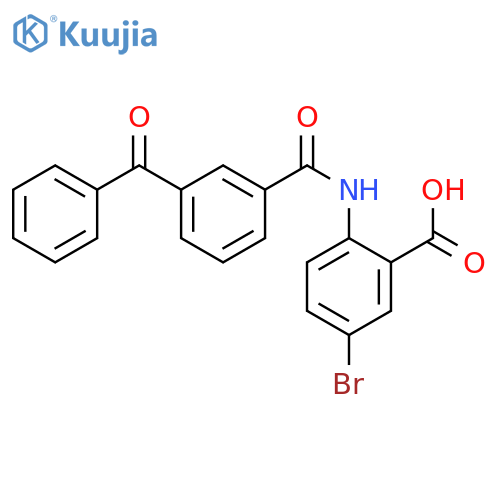 BENZOIC ACID, 2-[(3-BENZOYLBENZOYL)AMINO]-5-BROMO- structure
