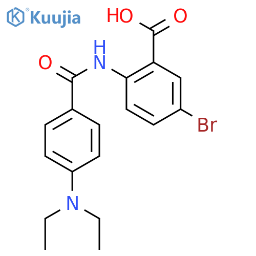 BENZOIC ACID, 5-BROMO-2-[[4-(DIETHYLAMINO)BENZOYL]AMINO]- structure