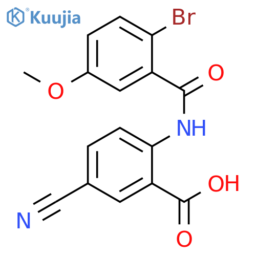 BENZOIC ACID, 2-[(2-BROMO-5-METHOXYBENZOYL)AMINO]-5-CYANO- structure