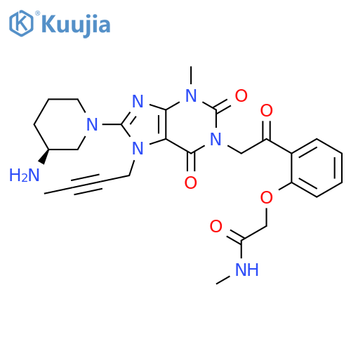 Acetamide,2-[2-[[8-[(3S)-3-amino-1-piperidinyl]-7-(2-butynyl)-2,3,6,7-tetrahydro-3-methyl-2,6-dioxo-1H-purin-1-yl]acetyl]phenoxy]-N-methyl- structure