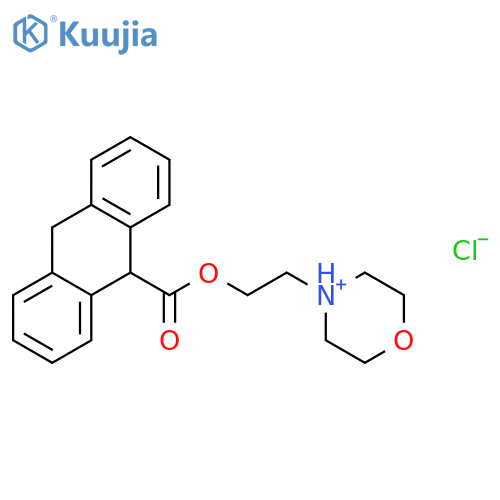 4-{2-[(9,10-dihydroanthracen-9-ylcarbonyl)oxy]ethyl}morpholin-4-ium chloride structure