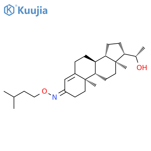 PREGN-4-EN-3-ONE, 20-HYDROXY-, O-(3-METHYLBUTYL)OXIME, (20S)- structure