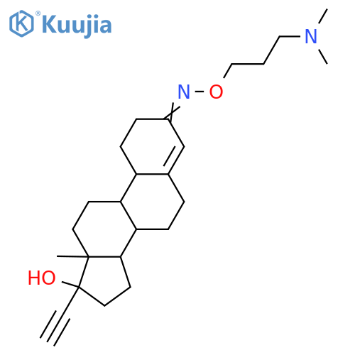(3E,17beta)-3-{[3-(dimethylamino)propoxy]imino}-17-ethynylestr-4-en-17-ol structure