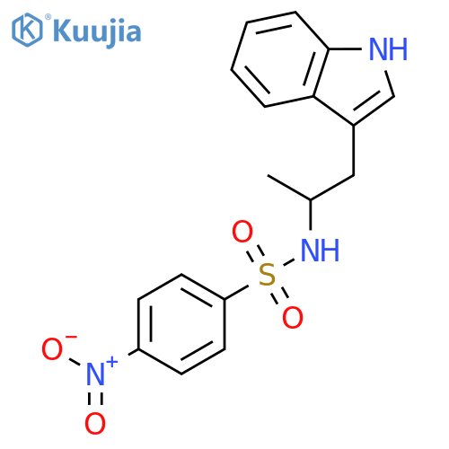 BENZENESULFONAMIDE, N-[2-(1H-INDOL-3-YL)-1-METHYLETHYL]-4-NITRO- structure