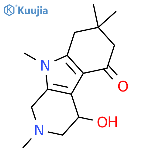 4-hydroxy-2,7,7,9-tetramethyl-3,4,6,8-tetrahydro-1h-pyrido[3,4-b]indol-5-one structure