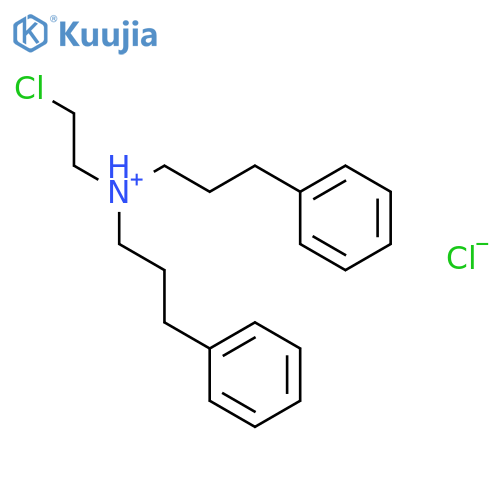 N-(2-chloroethyl)-3-phenyl-N-(3-phenylpropyl)propan-1-aminium chloride structure