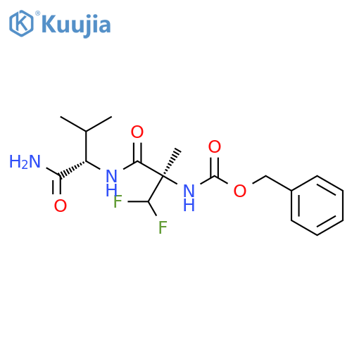 L-Valinamide, 3,3-difluoro-2-methyl-N-[(phenylmethoxy)carbonyl]alanyl- structure