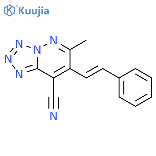 Tetrazolo[1,5-b]pyridazine-8-carbonitrile, 6-methyl-7-(2-phenylethenyl)- structure