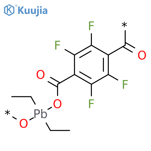 Poly[oxy(diethylplumbylene)oxycarbonyl(2,3,5,6-tetrafluoro-1,4-phenylene)carbonyl] structure