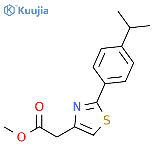 4-Thiazoleacetic acid, 2-[4-(1-methylethyl)phenyl]-, methyl ester structure