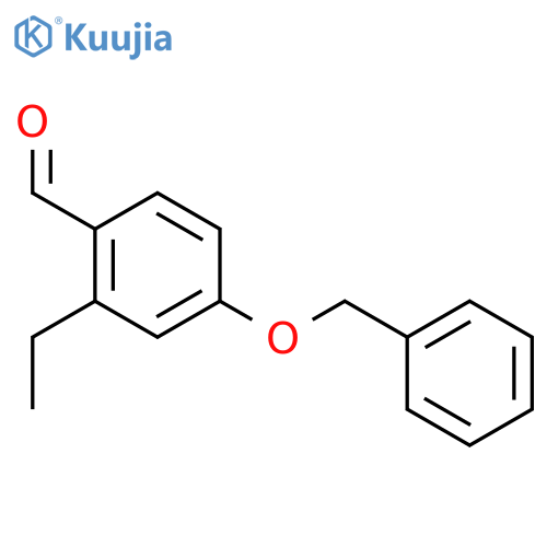 Benzaldehyde, 2-ethyl-4-(phenylmethoxy)- structure