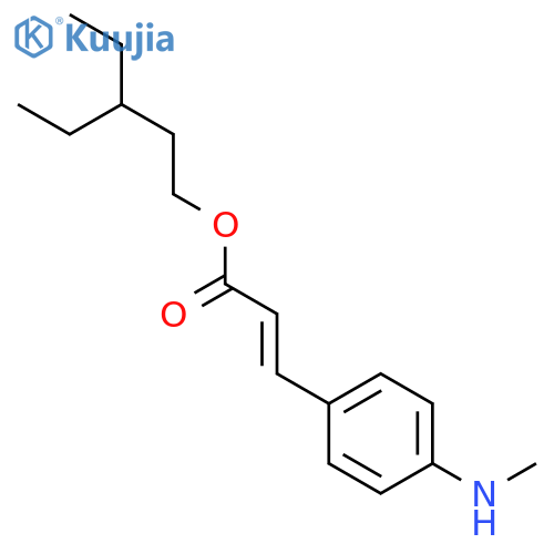 2-Propenoic acid, 3-[4-(methylamino)phenyl]-, 3-ethylpentyl ester structure