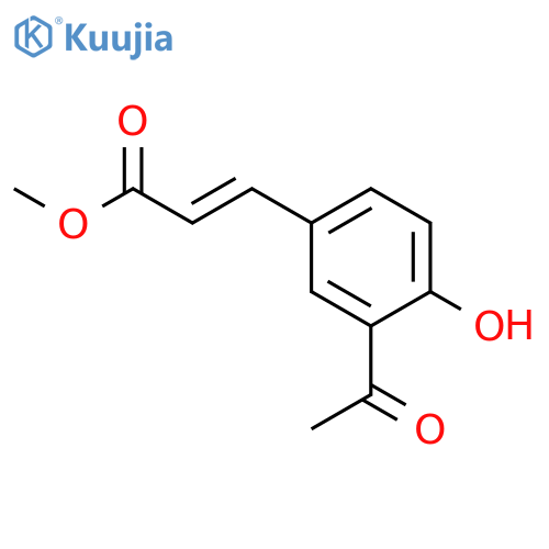2-Propenoic acid, 3-(3-acetyl-4-hydroxyphenyl)-, methyl ester structure
