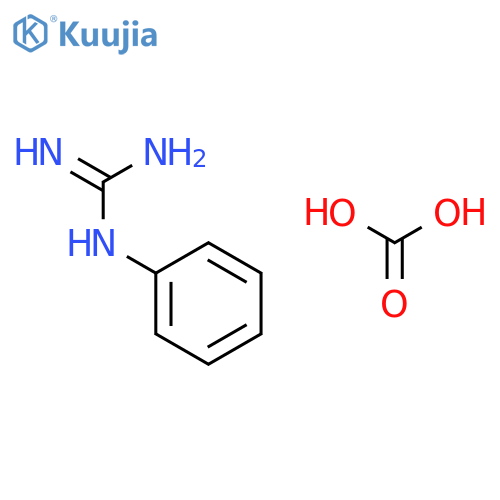 N-phenylguanidine, carbonic acid structure