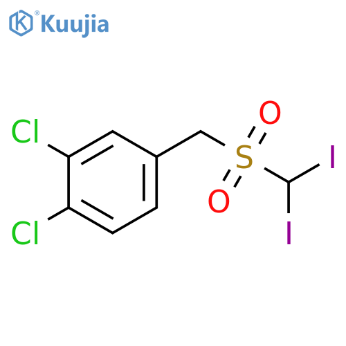 Benzene, 1,2-dichloro-4-[[(diiodomethyl)sulfonyl]methyl]- structure