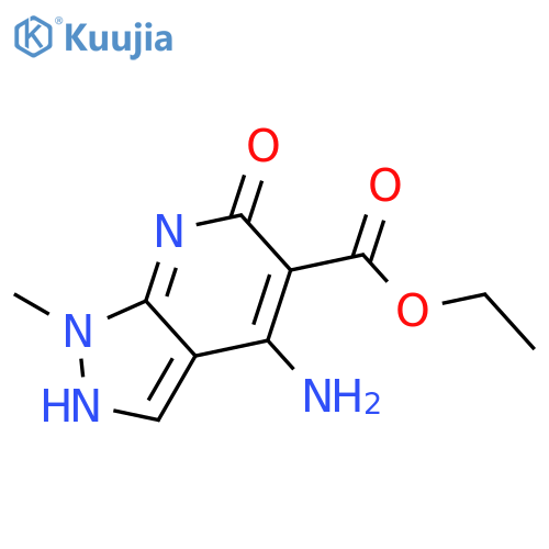 ethyl 4-amino-1-methyl-6-oxo-2,6-dihydro-1H-pyrazolo[3,4-b]pyridine-5-carboxylate structure