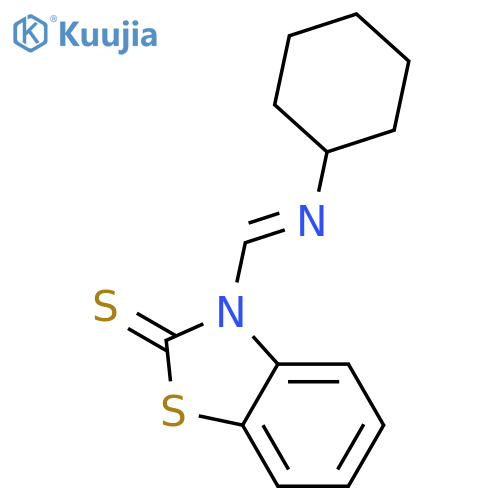 2(3H)-Benzothiazolethione, 3-[(cyclohexylimino)methyl]- structure