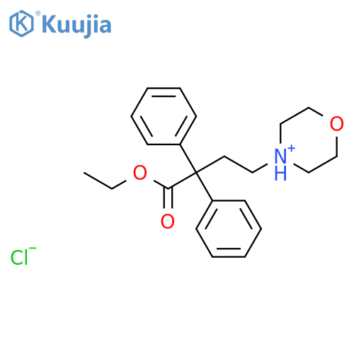 Ethyl 4-morpholin-4-ium-4-yl-2,2-diphenylbutanoate;chloride structure
