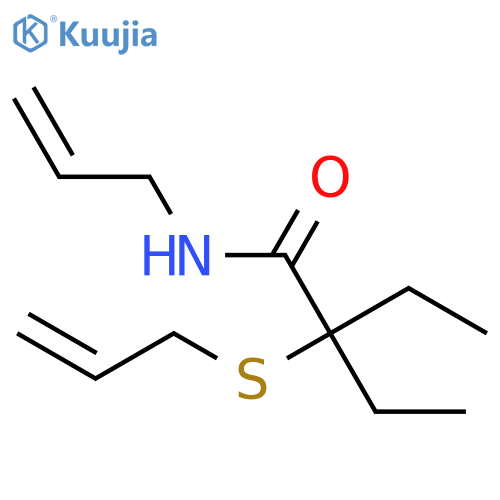 2-ethyl-N-(prop-2-en-1-yl)-2-(prop-2-en-1-ylsulfanyl)butanamide structure