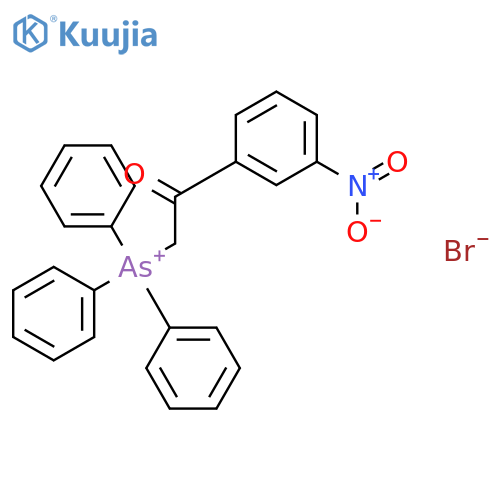 Arsonium, [2-(3-nitrophenyl)-2-oxoethyl]triphenyl-, bromide structure